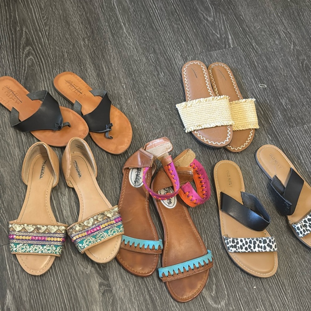 Sell as is used size 6. $6 for all sandals